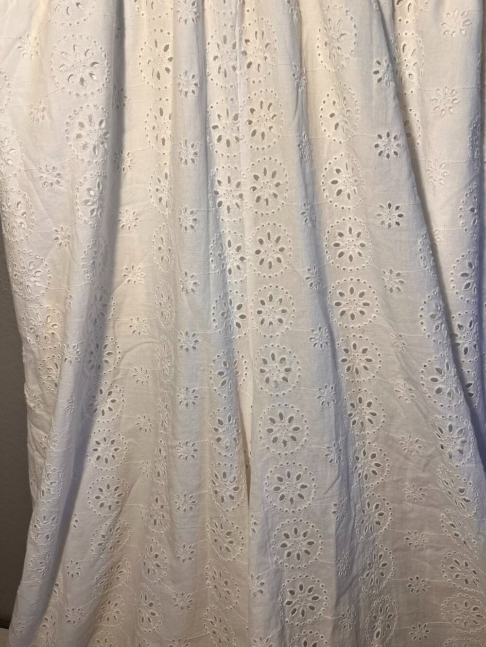 EUC - Size 3X Anthropologie Hutch Smocked-Waist White Eyelet Jumpsuit - Picture 6 of 6